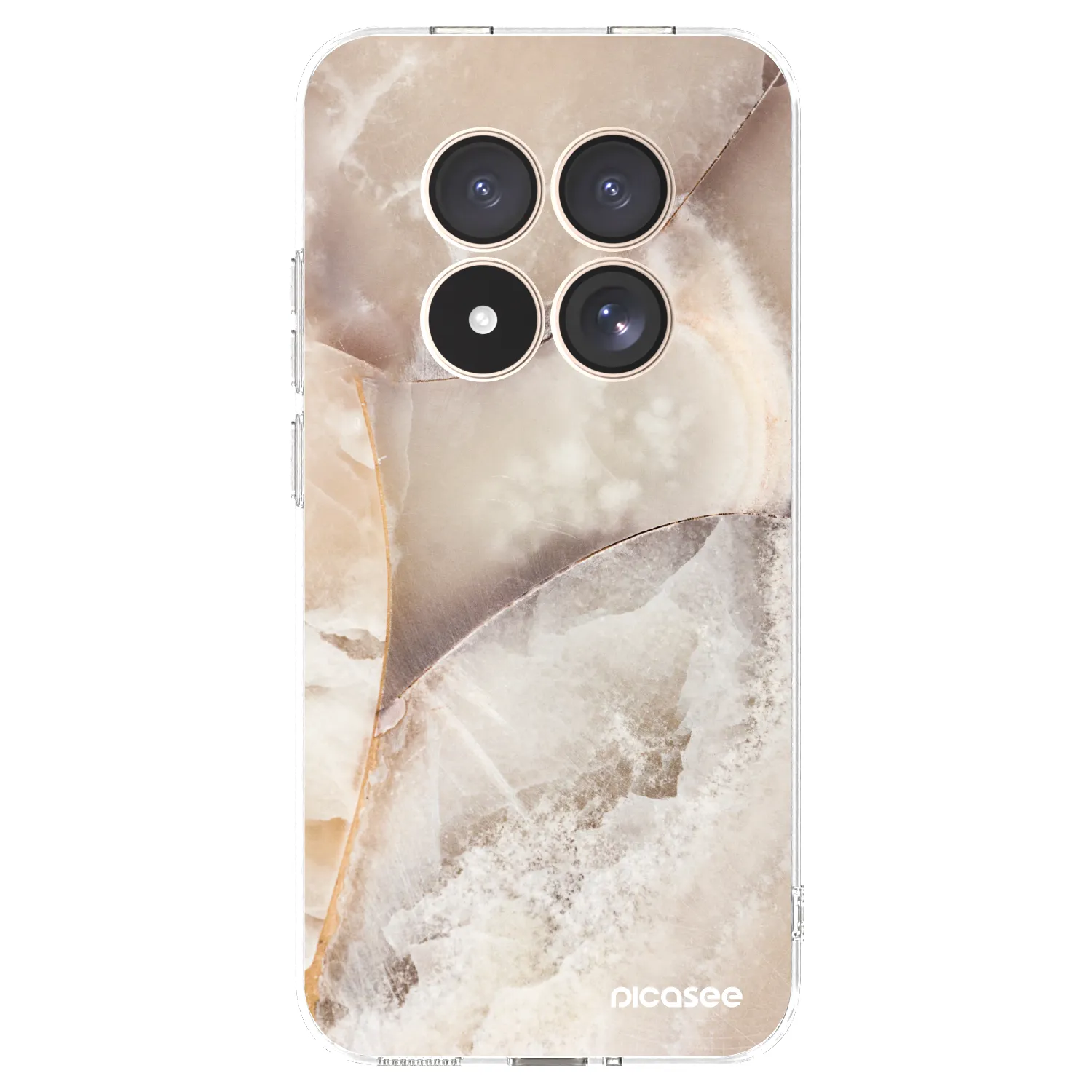 Picasee Xiaomi Redmi Note 15 Pro 4G Hülle - Transparentes Silikon - Cream marble