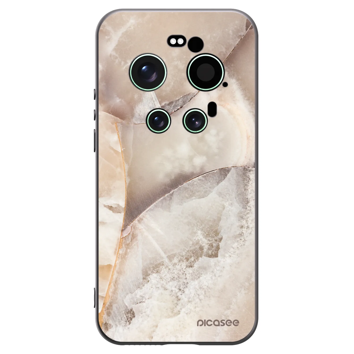 Picasee Xiaomi 17 Ultra Hülle - Schwarzes Silikon - Cream marble