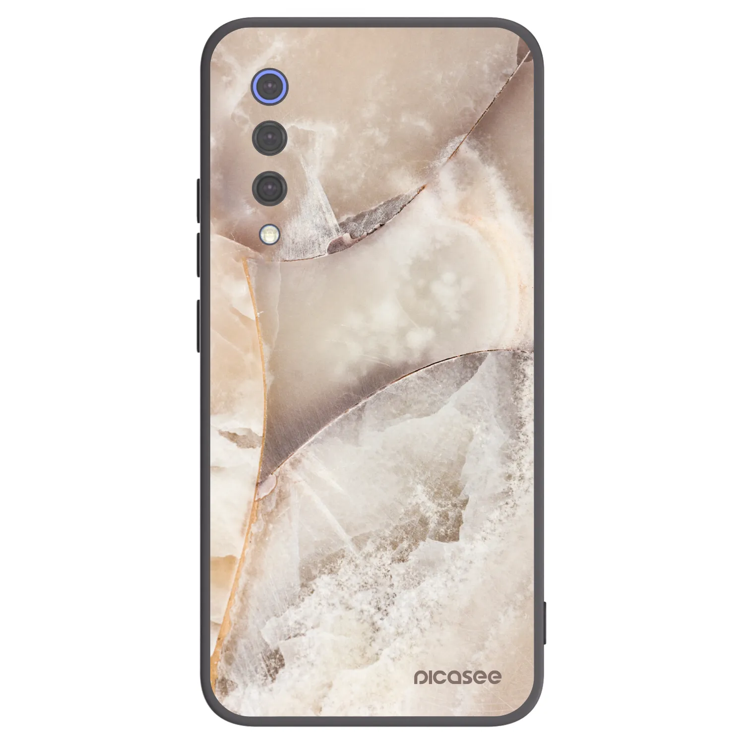 Picasee Xiaomi Mi 9 SE Hülle - Schwarzes Silikon - Cream marble