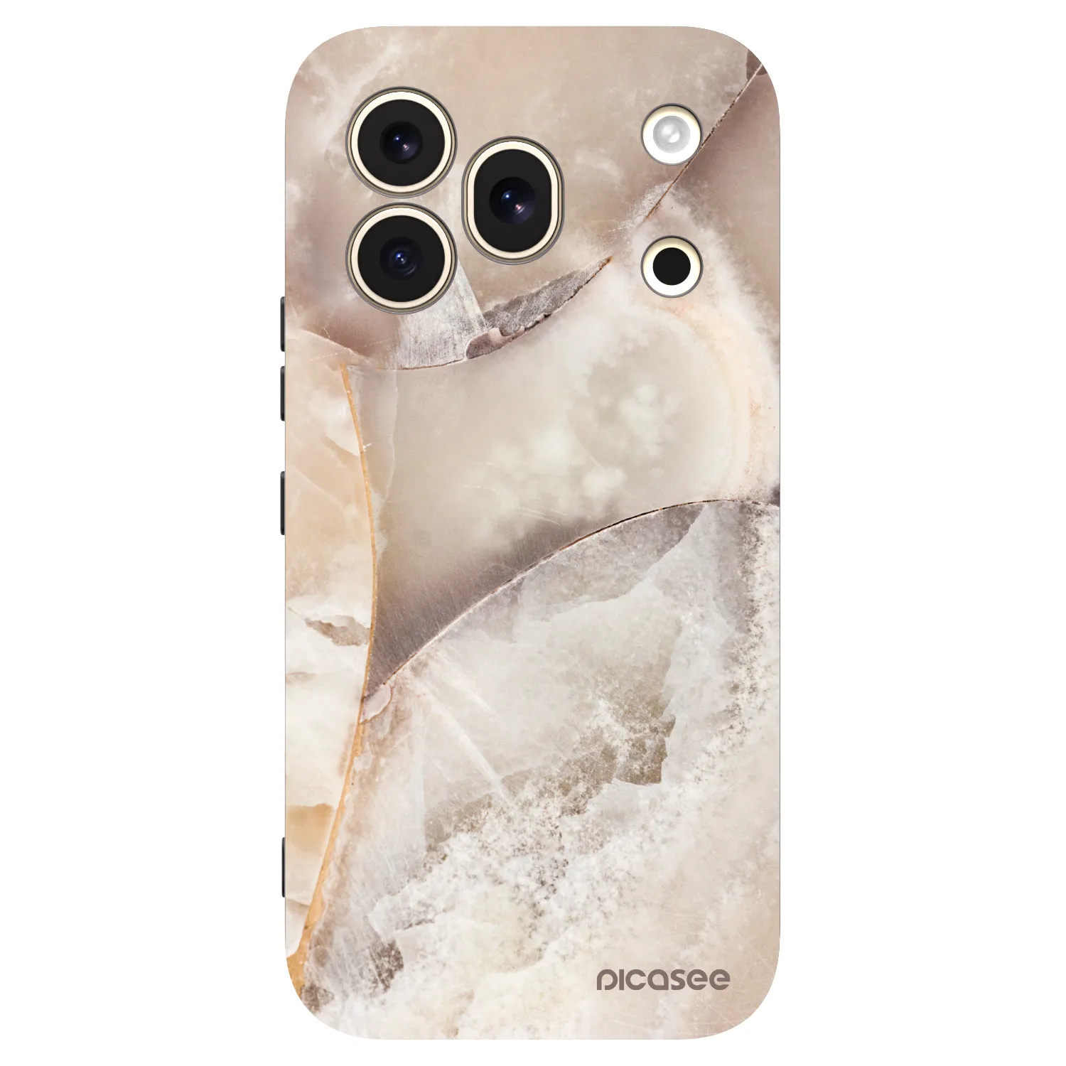 Picasee Honor 600 Pro Hülle - Schwarzes Silikon - Cream marble