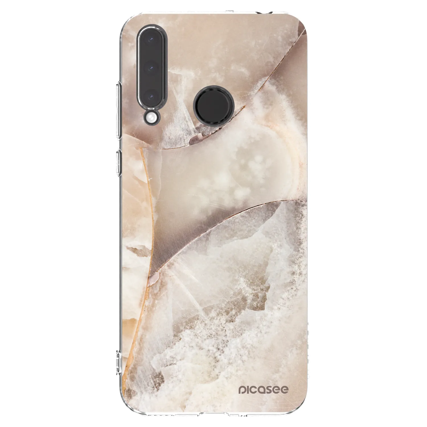 Picasee Honor 20 Lite Hülle - Transparentes Silikon - Cream marble