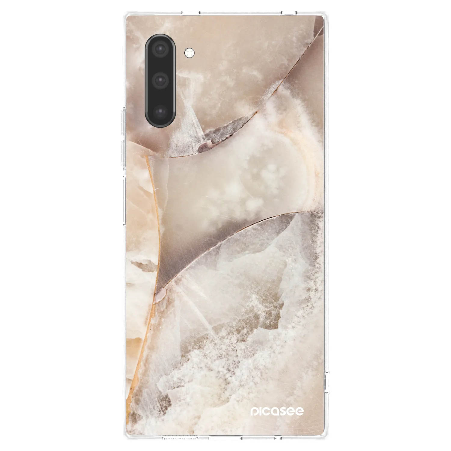 Picasee Samsung Galaxy Note 10 N970F Hülle - Transparentes Silikon - Cream marble