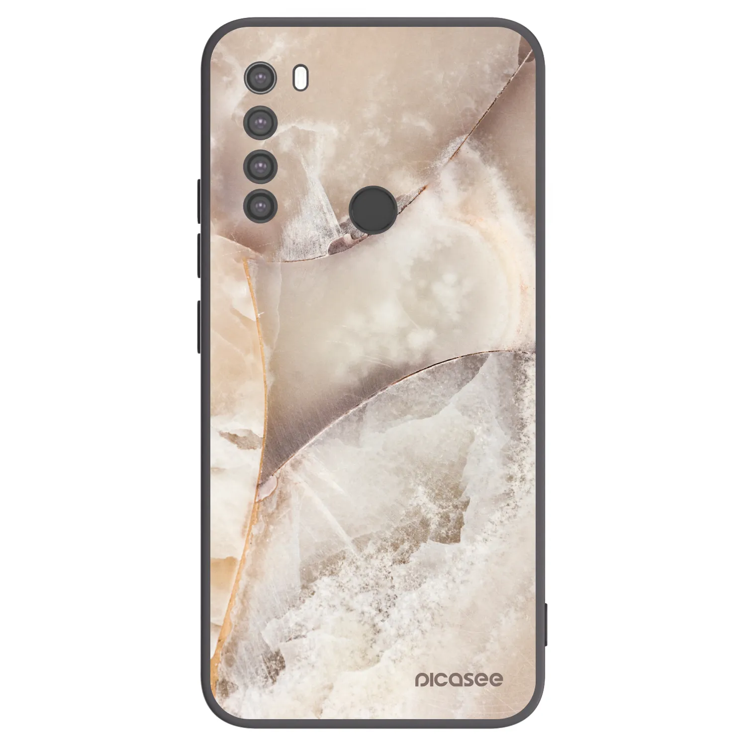 Picasee Xiaomi Redmi Note 8 Hülle - Schwarzes Silikon - Cream marble