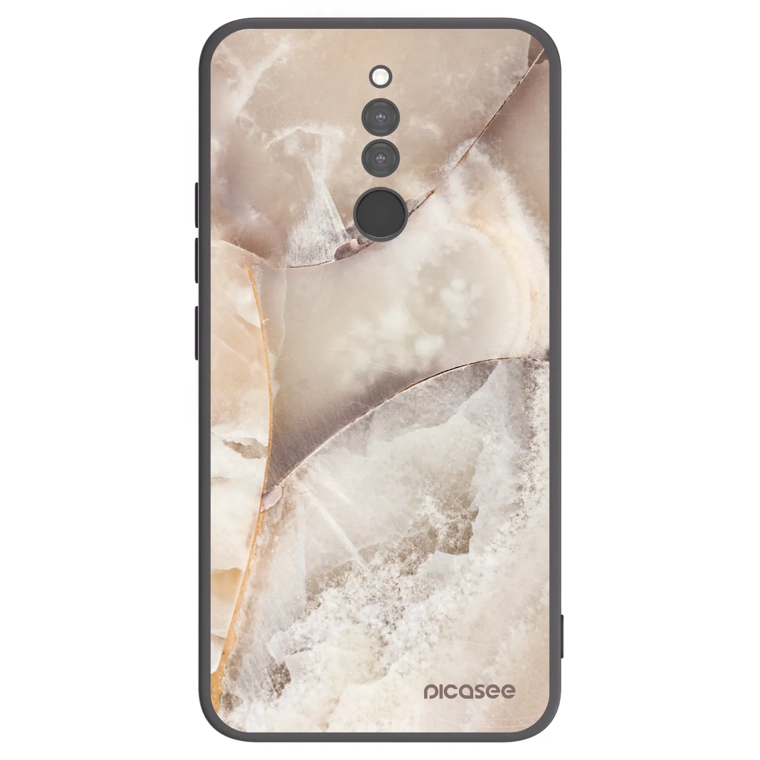 Picasee Xiaomi Redmi 8 Hülle - Schwarzes Silikon - Cream marble