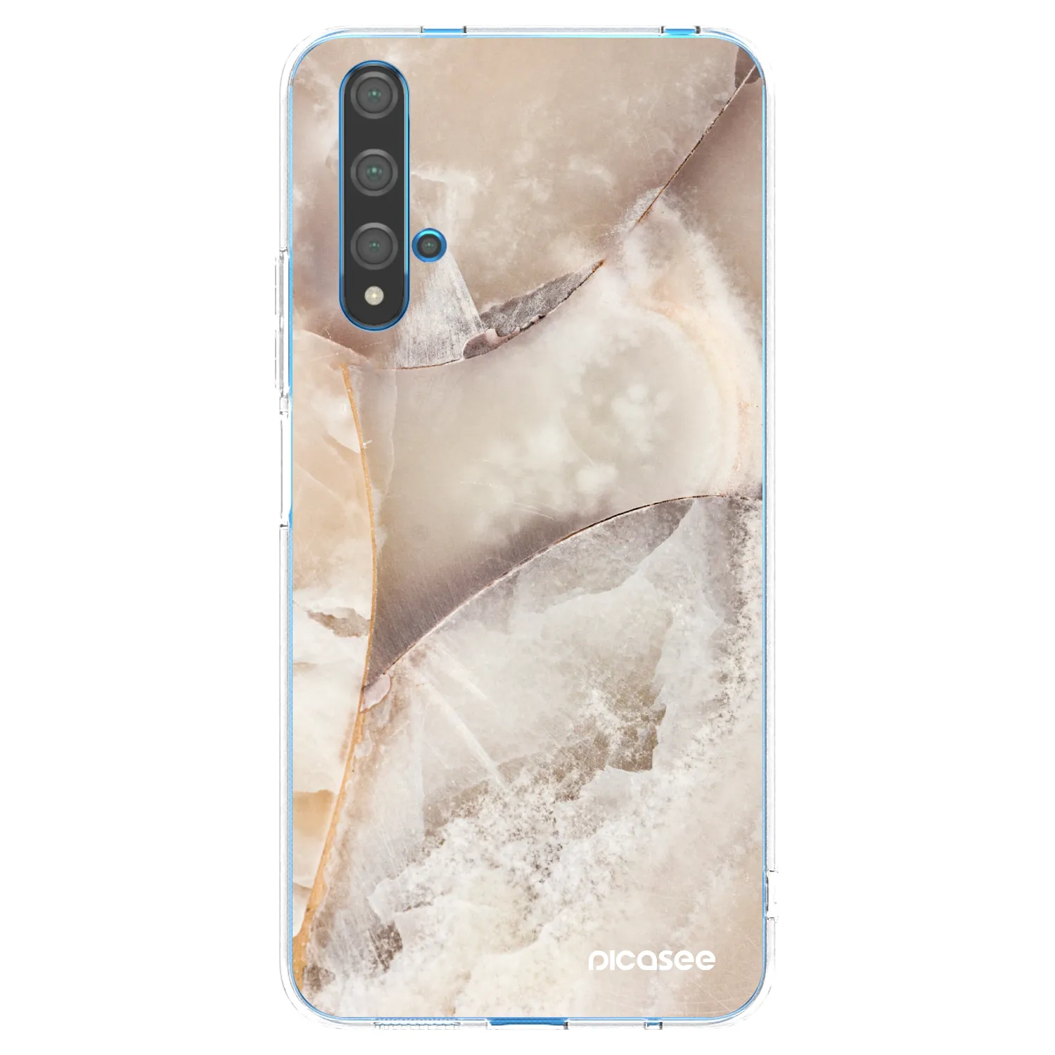 Picasee Huawei Nova 5T Hülle - Transparentes Silikon - Cream marble
