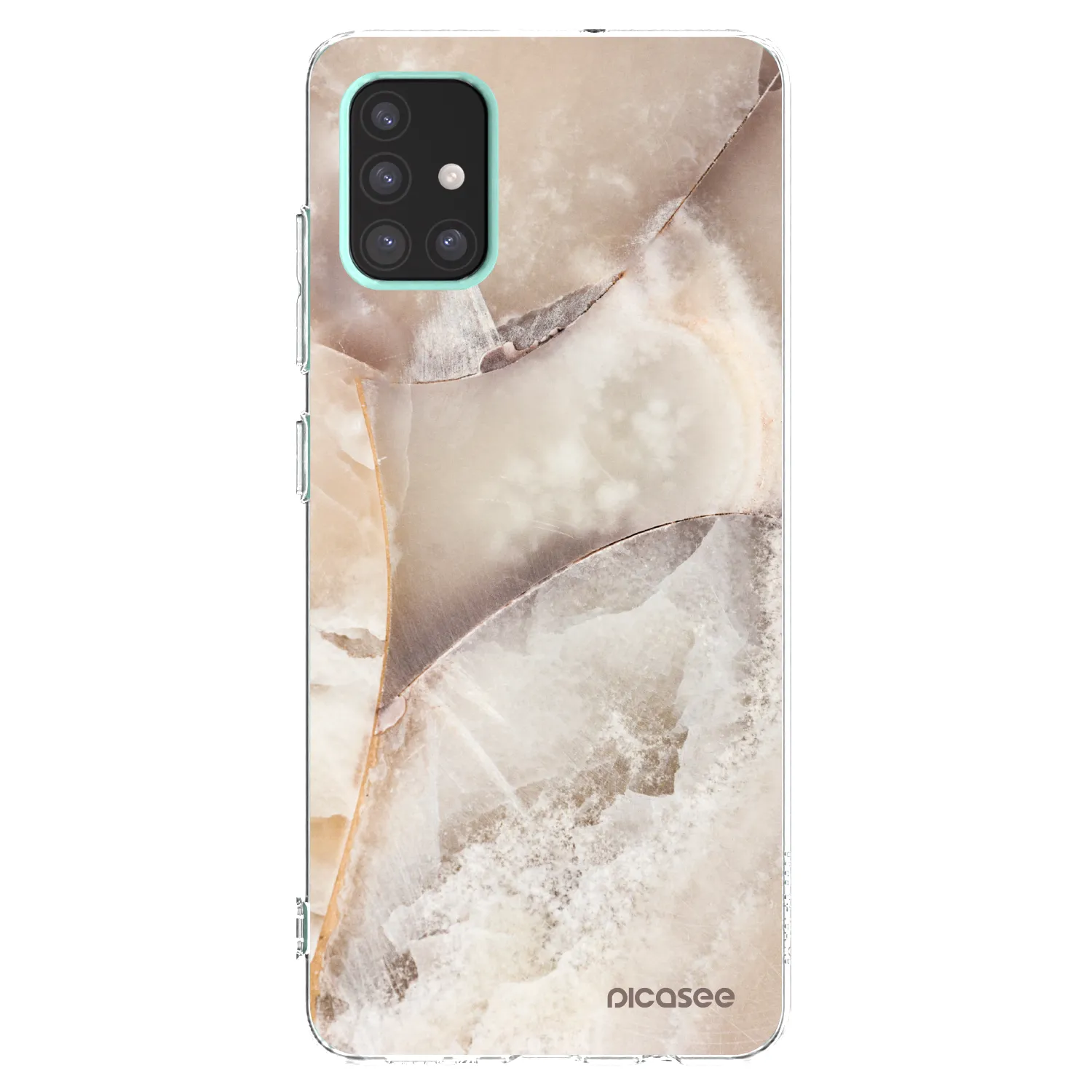 Picasee Samsung Galaxy A51 A515F Hülle - Transparentes Silikon - Cream marble