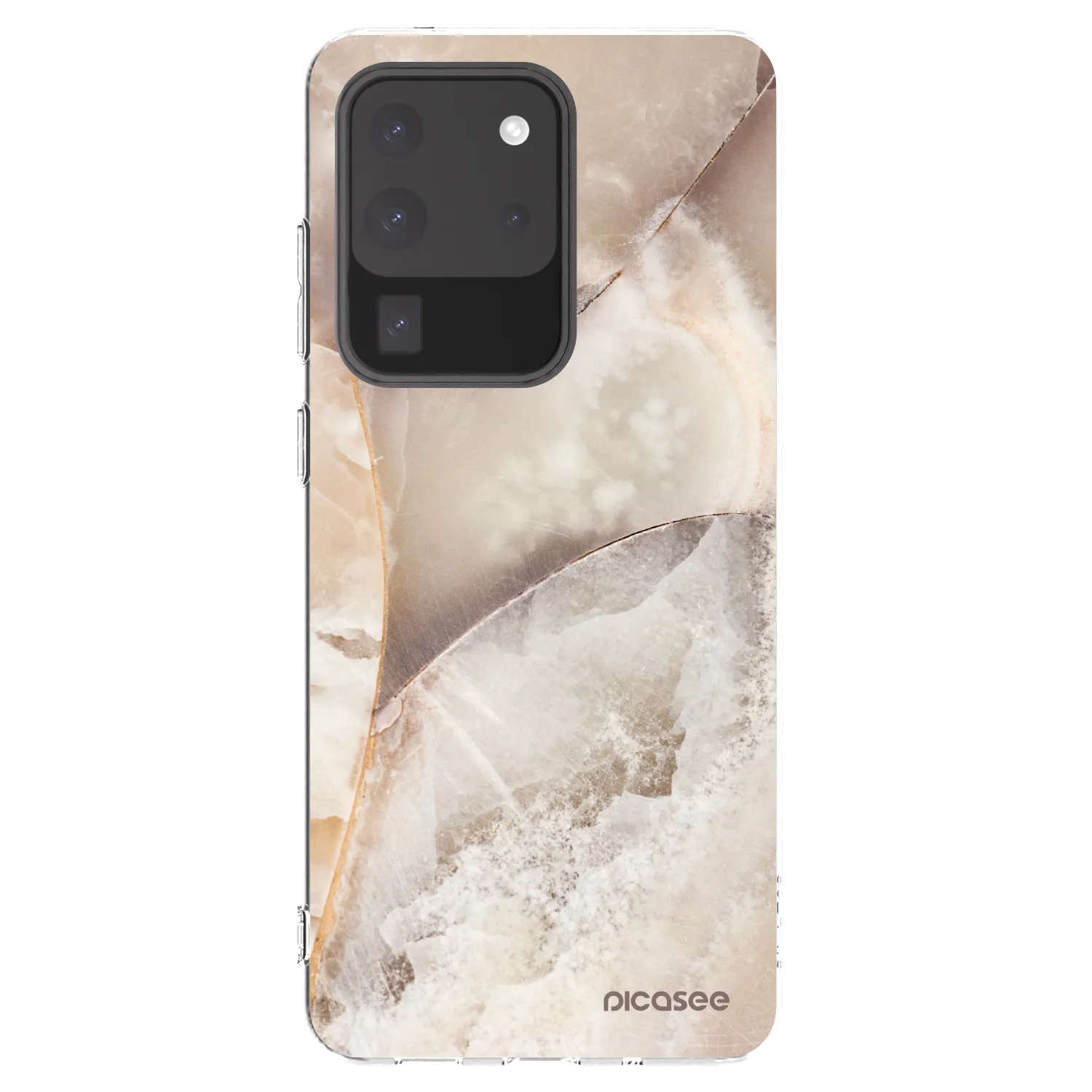 Picasee Samsung Galaxy S20 Ultra 5G G988F Hülle - Transparentes Silikon - Cream marble