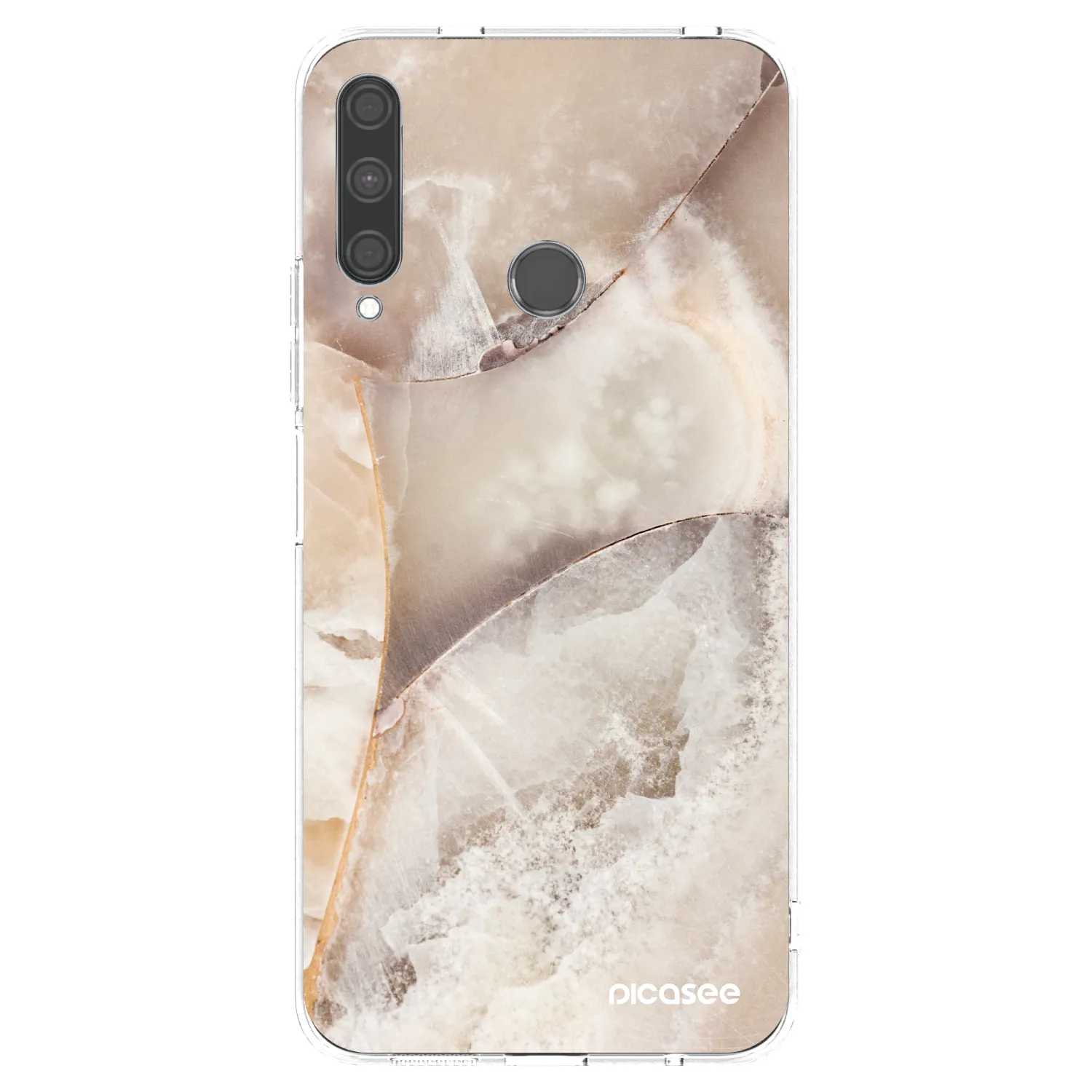 Picasee Huawei P40 Lite E Hülle - Transparentes Silikon - Cream marble