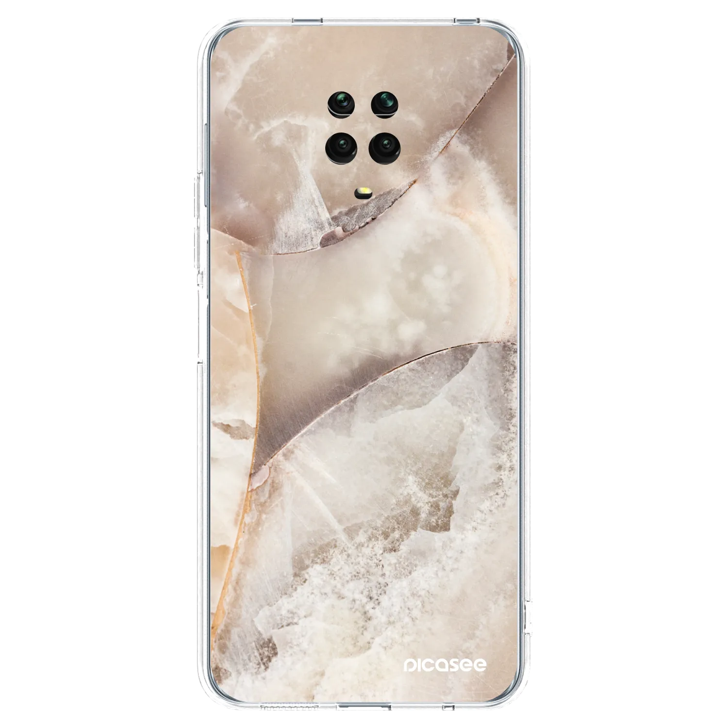 Picasee Xiaomi Redmi Note 9 Pro Hülle - Transparentes Silikon - Cream marble
