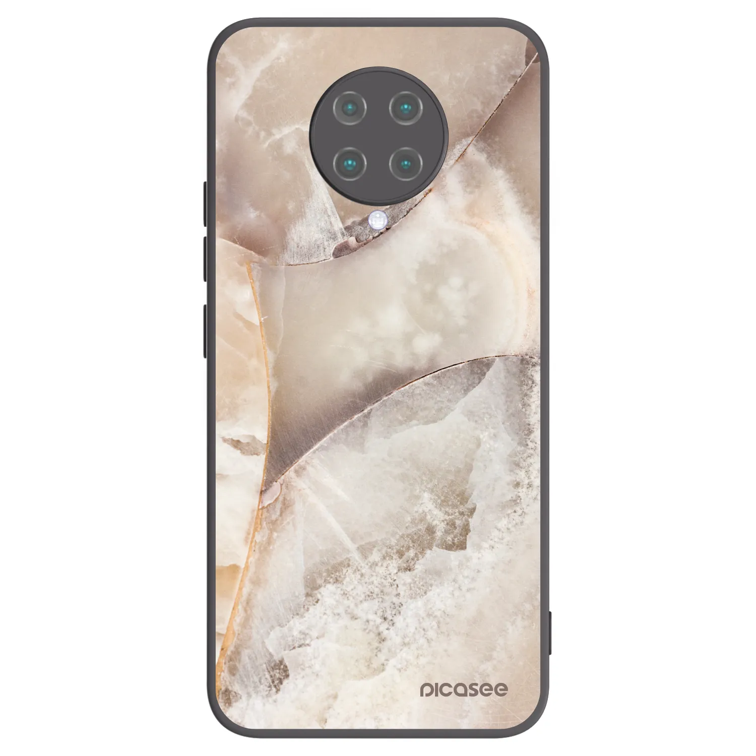 Picasee Xiaomi Poco F2 Pro Hülle - Schwarzes Silikon - Cream marble