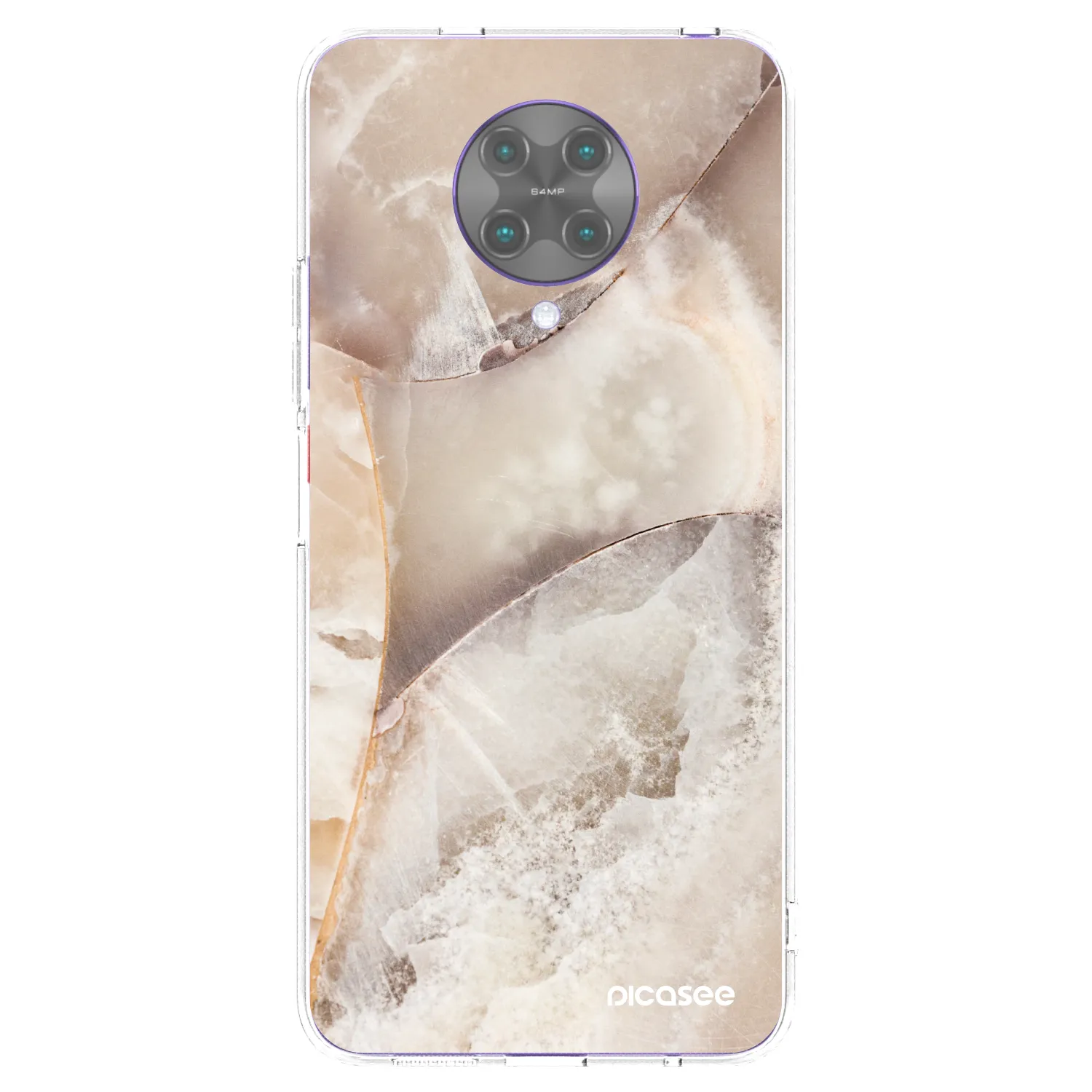 Picasee Xiaomi Poco F2 Pro Hülle - Transparentes Silikon - Cream marble