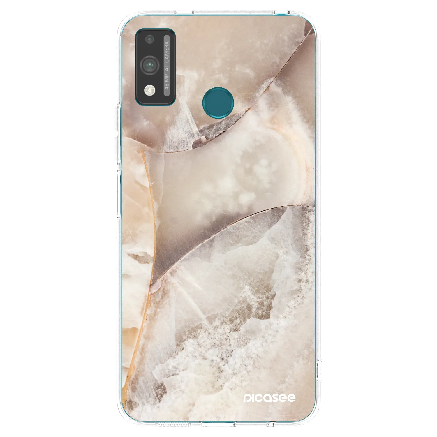 Picasee Honor 9X Lite Hülle - Transparentes Silikon - Cream marble