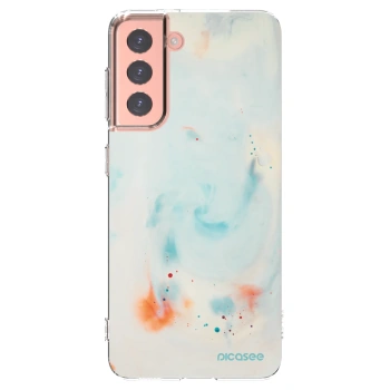 Picasee Samsung Galaxy S21 5G G991B Hülle - Transparentes Silikon - Splash