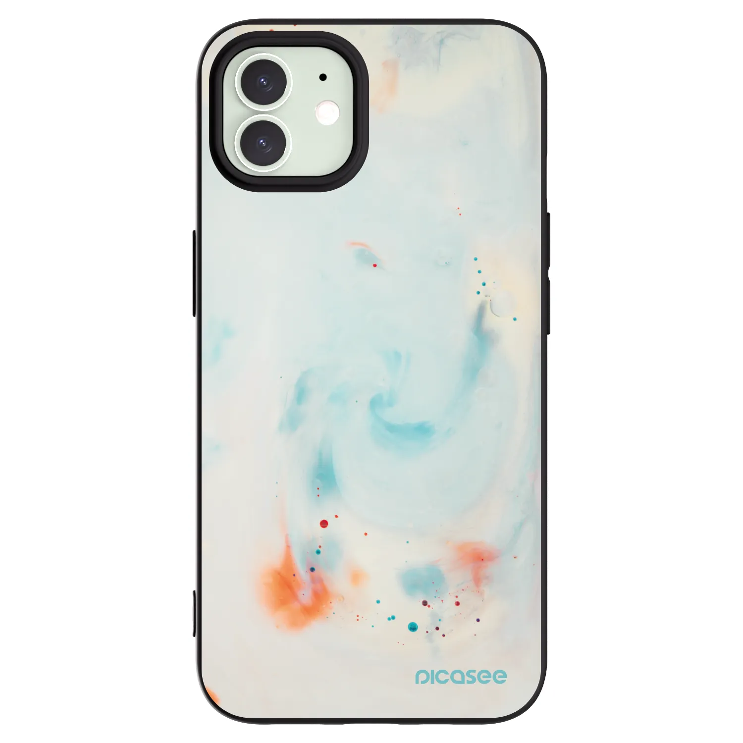 Picasee Apple iPhone 12 Hülle - Schwarzes Silikon - Splash