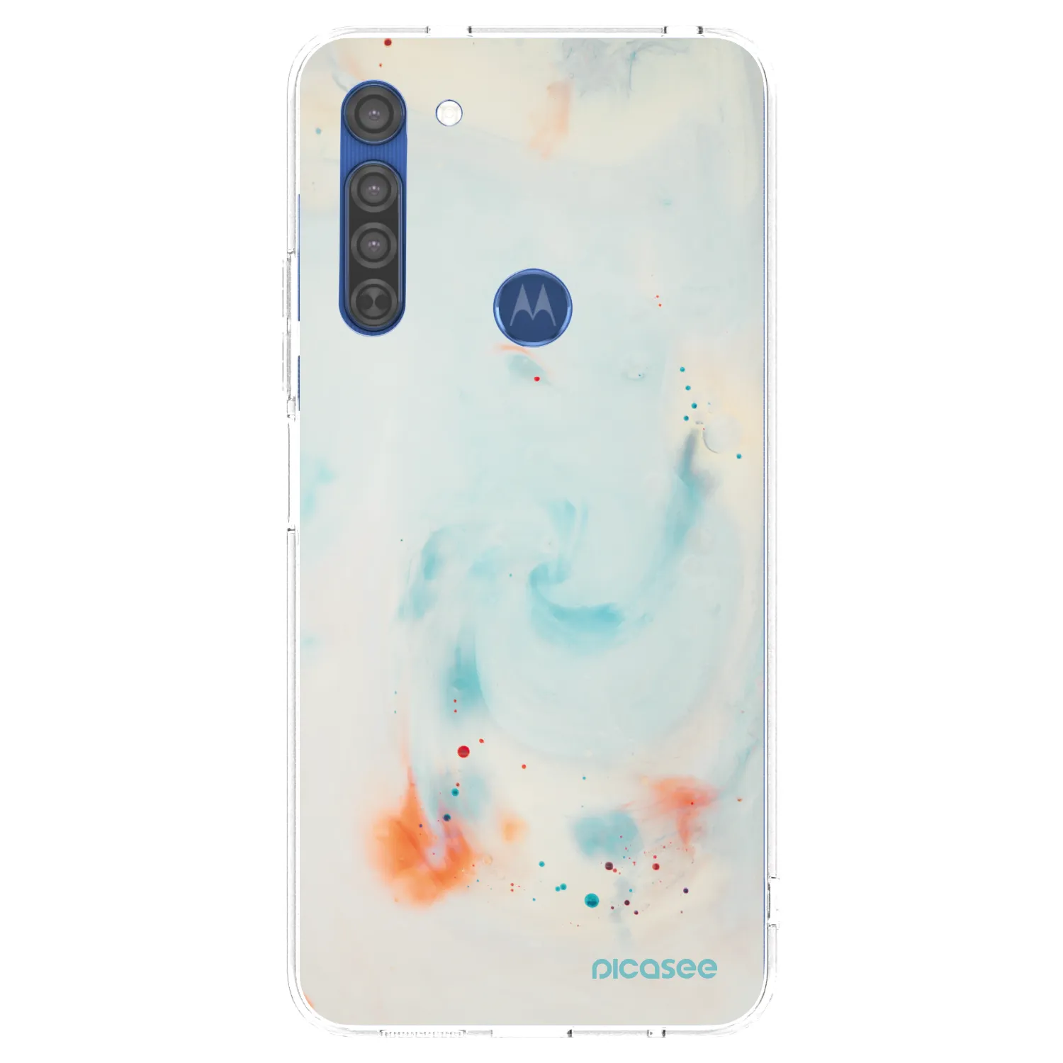Picasee Motorola Moto G8 Hülle - Transparentes Silikon - Splash