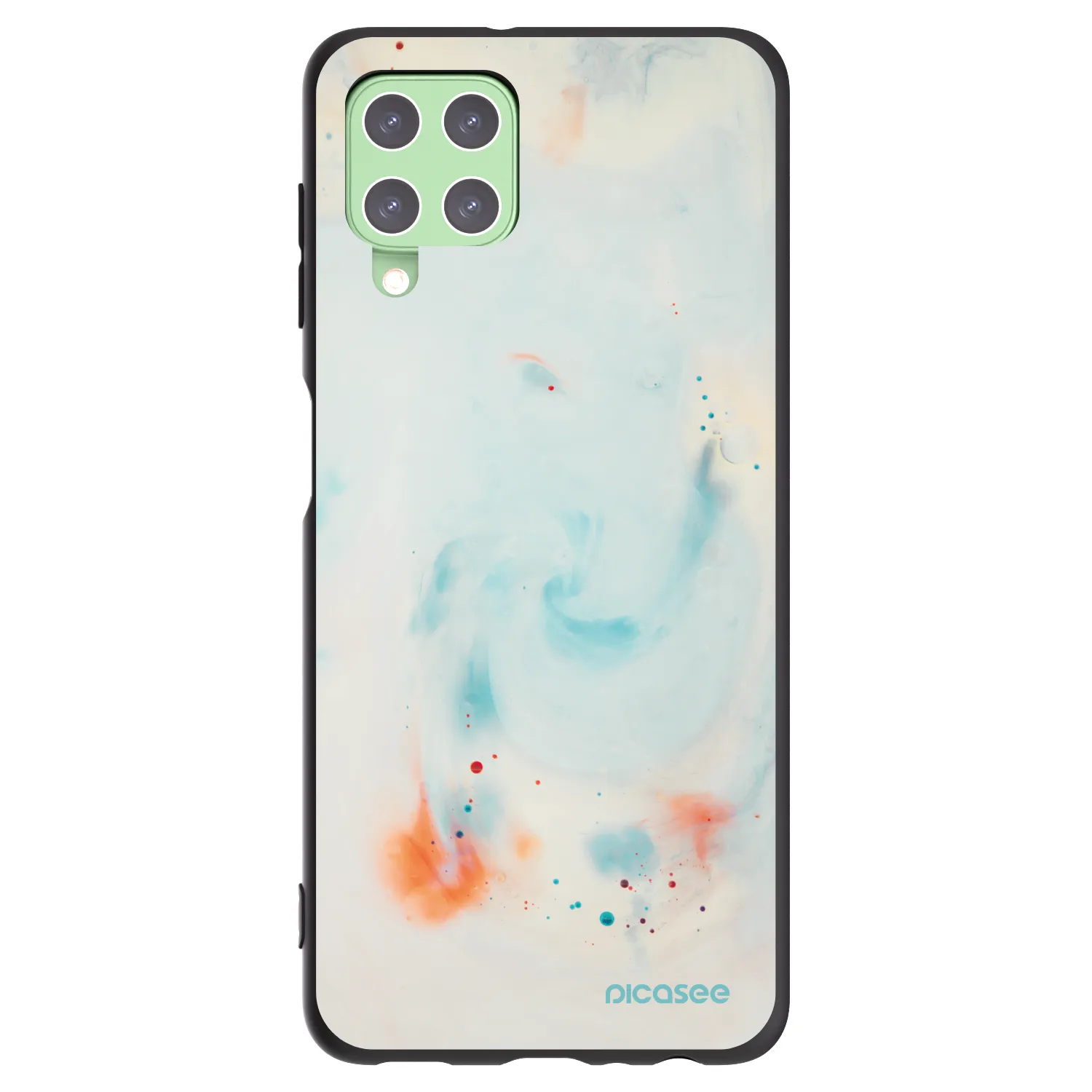 Picasee Samsung Galaxy A22 A225F 4G Hülle - Schwarzes Silikon - Splash