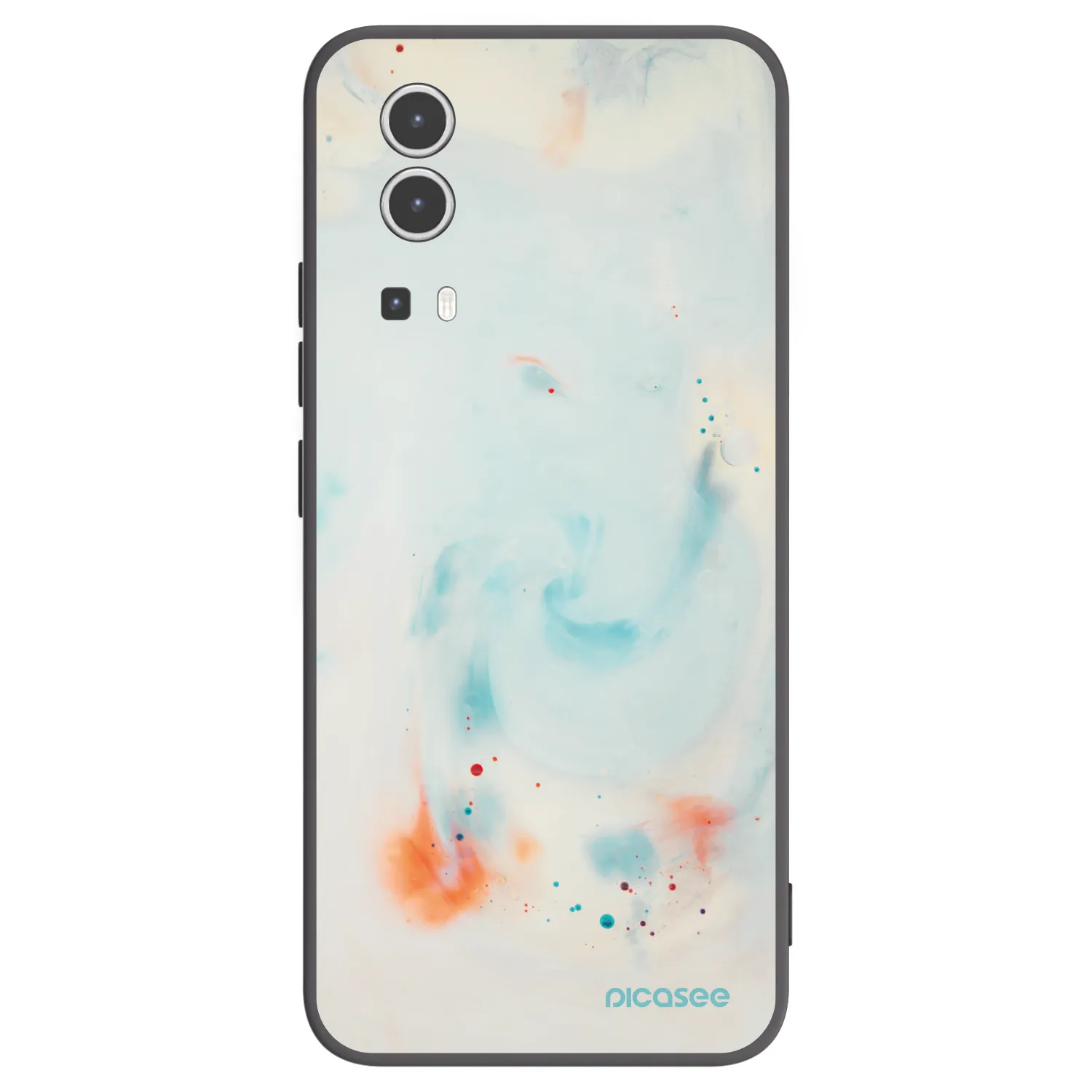 Picasee Vivo Y72 5G Hülle - Schwarzes Silikon - Splash