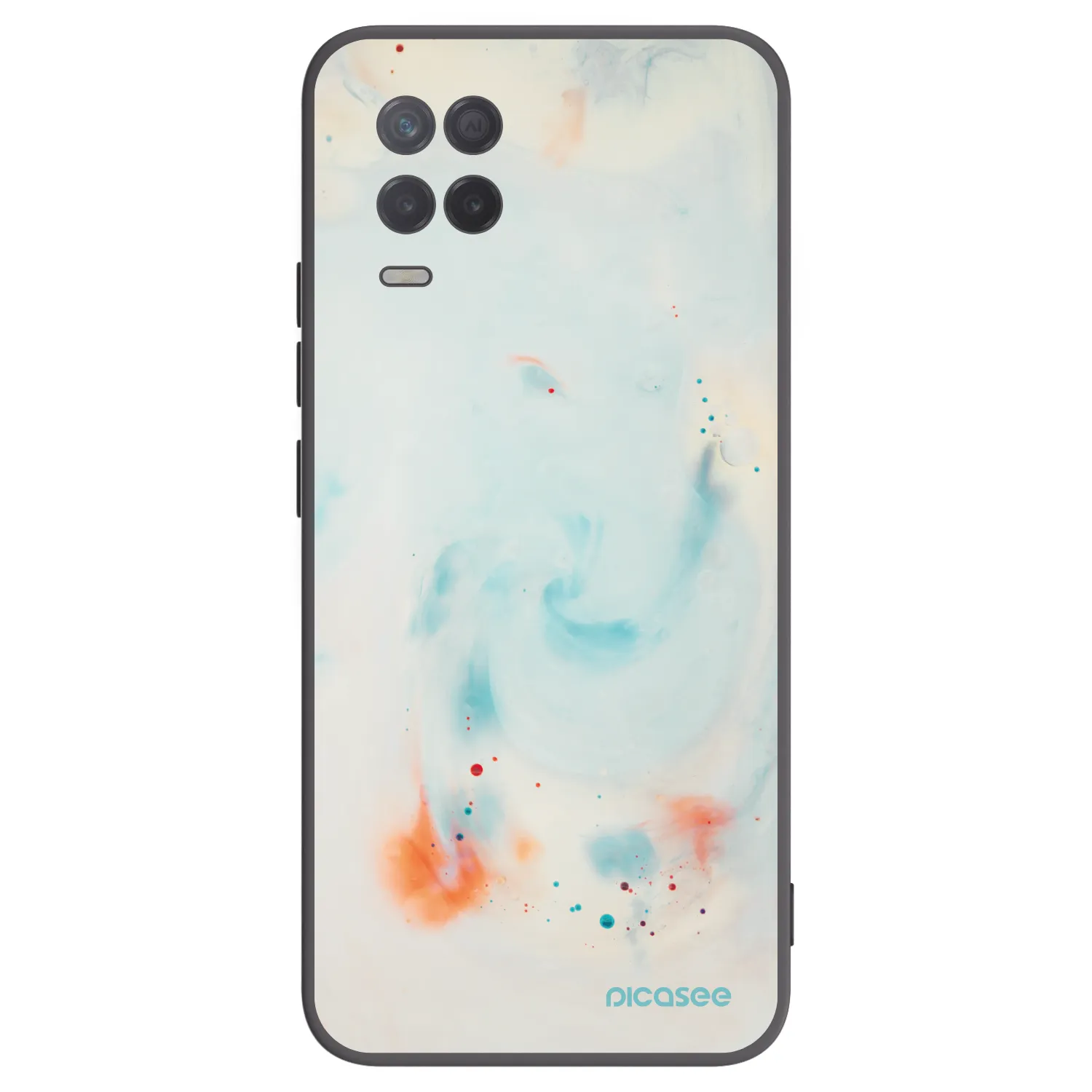 Picasee Realme 8 5G Hülle - Schwarzes Silikon - Splash