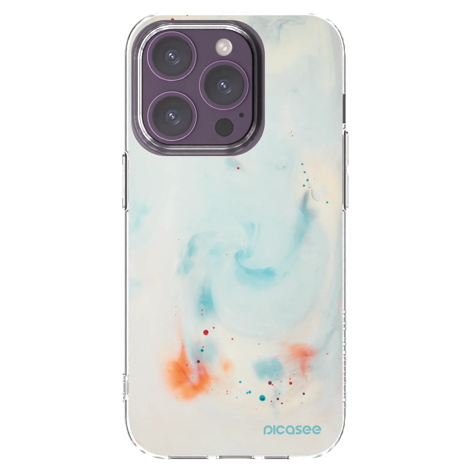 Picasee Apple iPhone 14 Pro Hülle - Transparentes Silikon - Splash