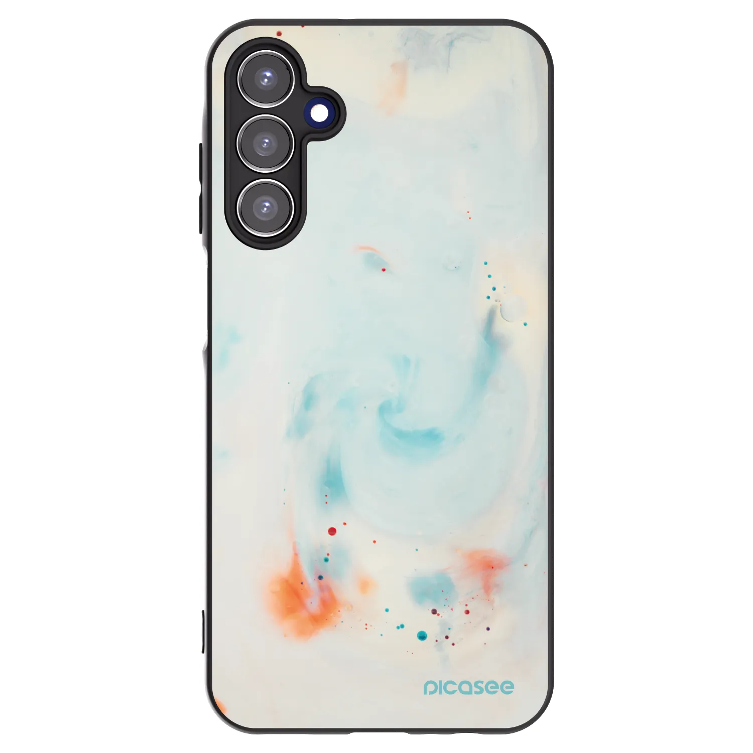 Picasee Samsung Galaxy A15 A156B 5G Hülle - Schwarzes Silikon - Splash