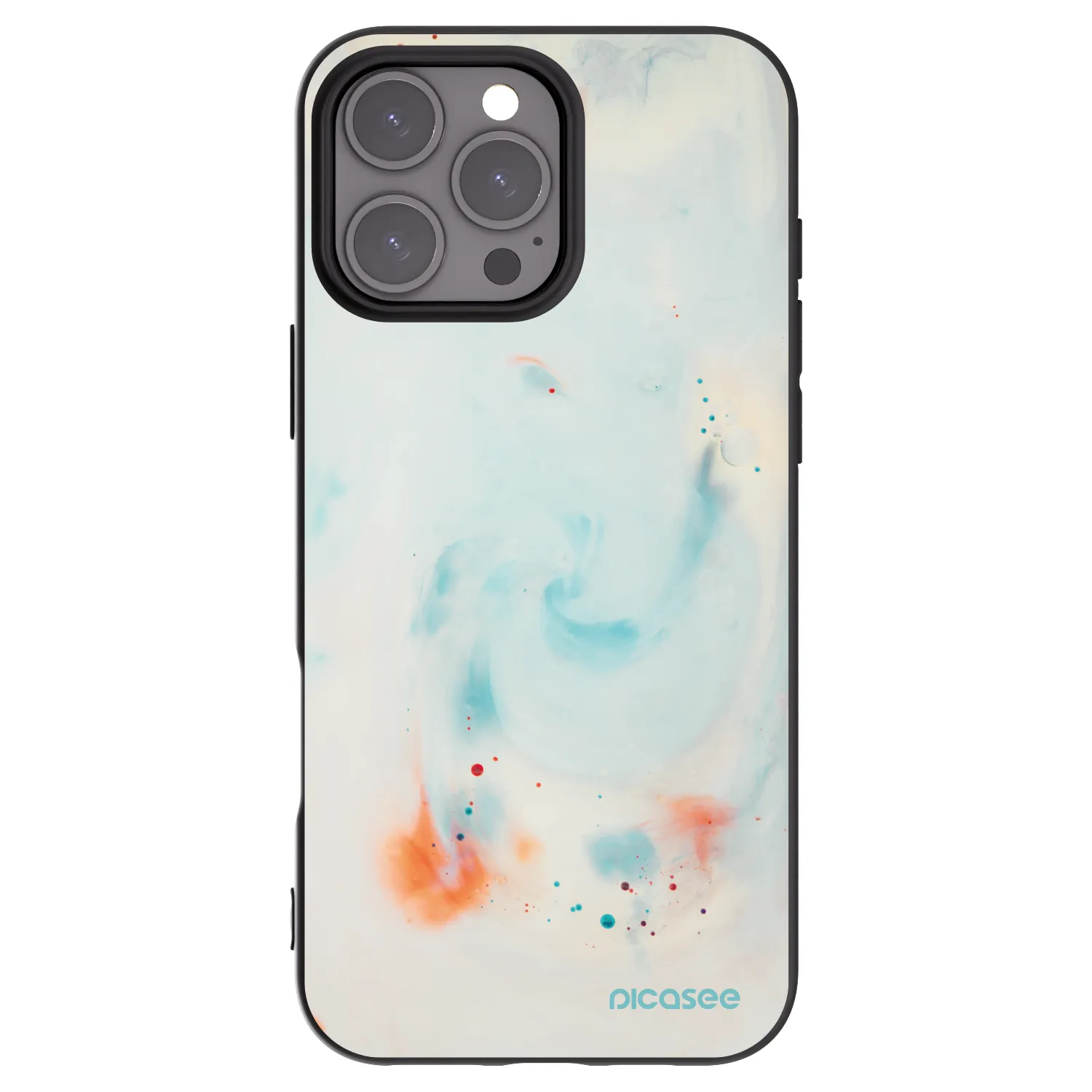 Picasee Apple iPhone 16 Pro Max Hülle - Schwarzes Silikon - Splash