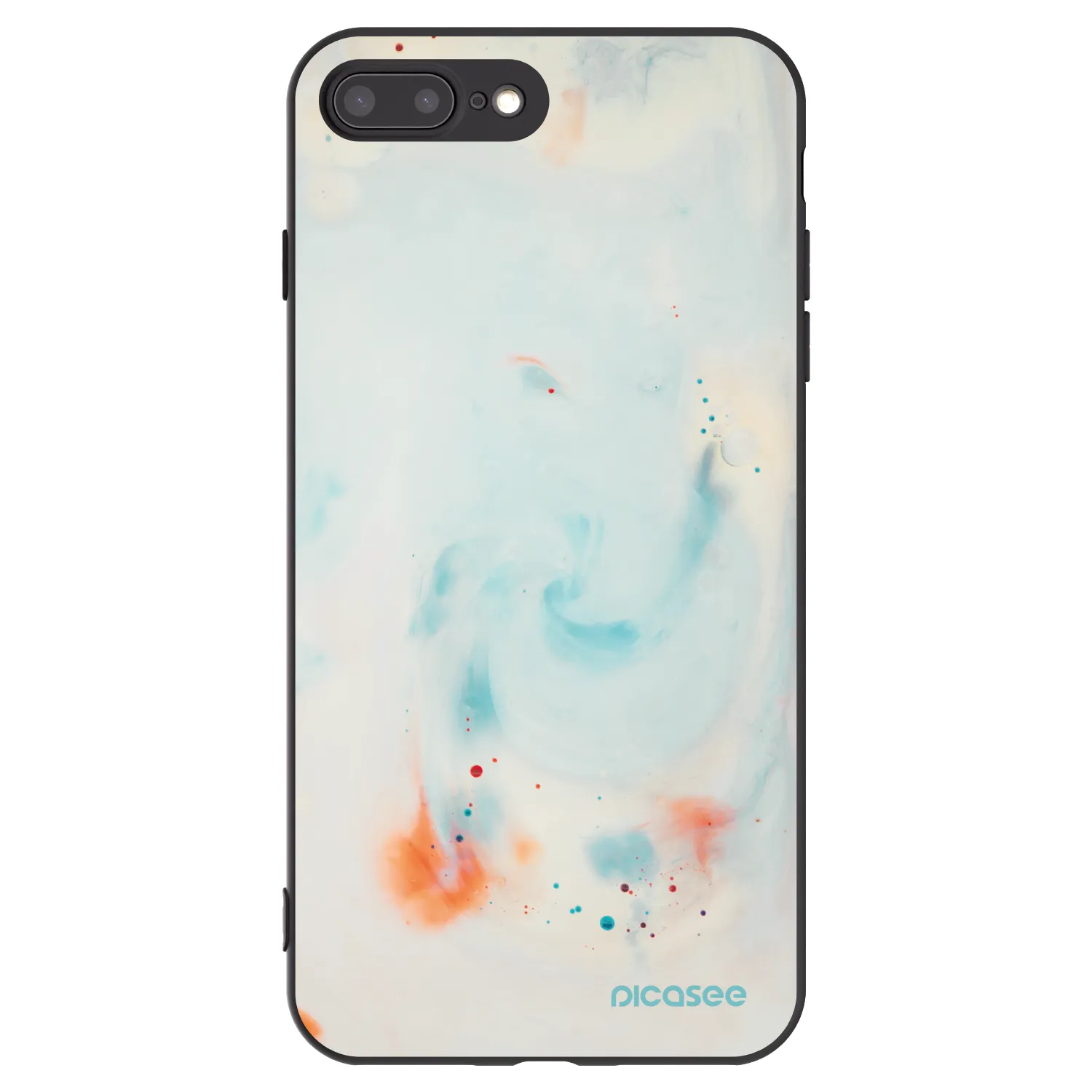Picasee Apple iPhone 8 Plus Hülle - Schwarzes Silikon - Splash