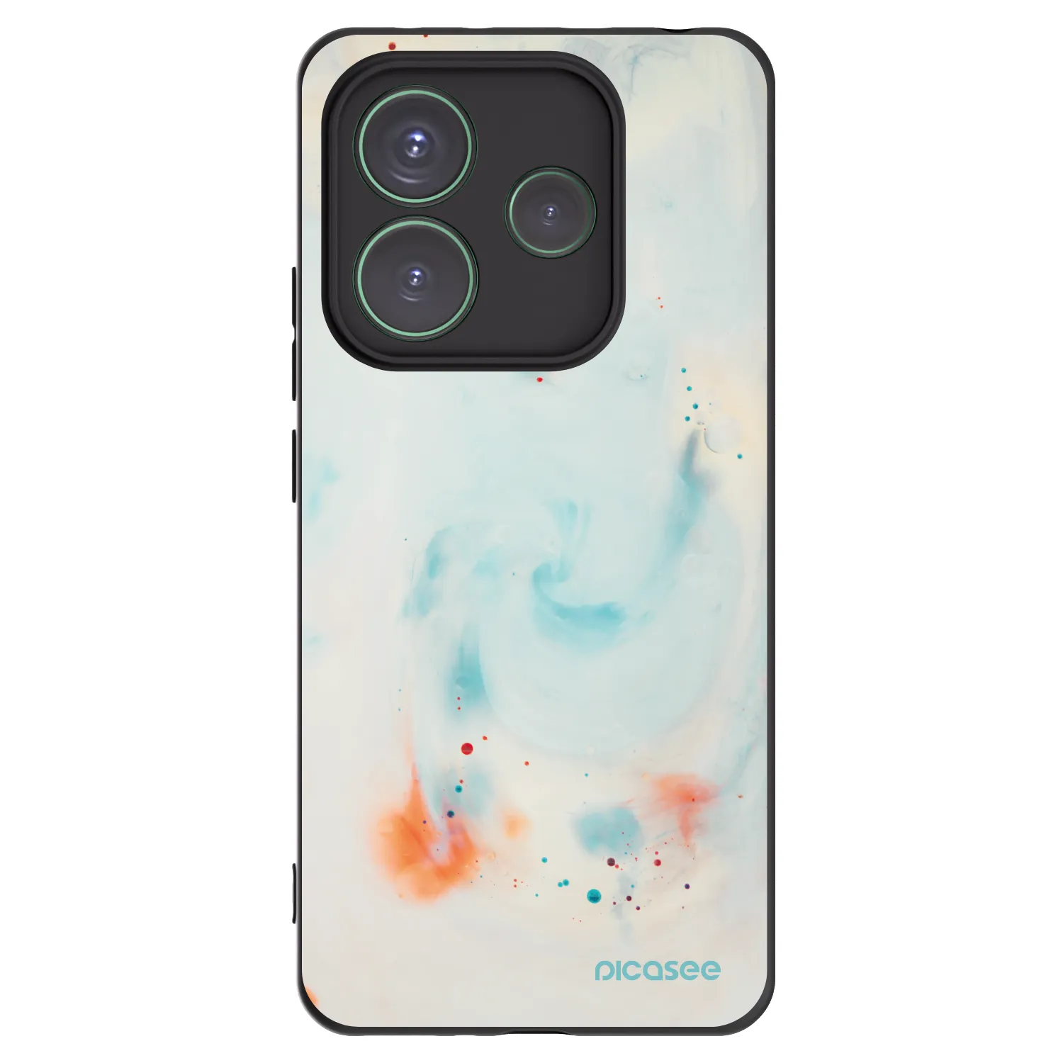 Picasee Xiaomi Redmi Note 14 5G Hülle - Schwarzes Silikon - Splash