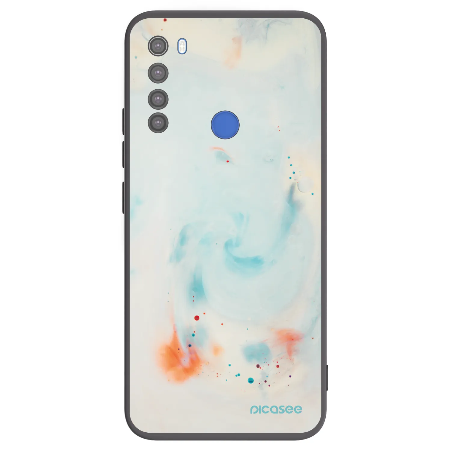 Picasee Xiaomi Redmi Note 8T Hülle - Schwarzes Silikon - Splash