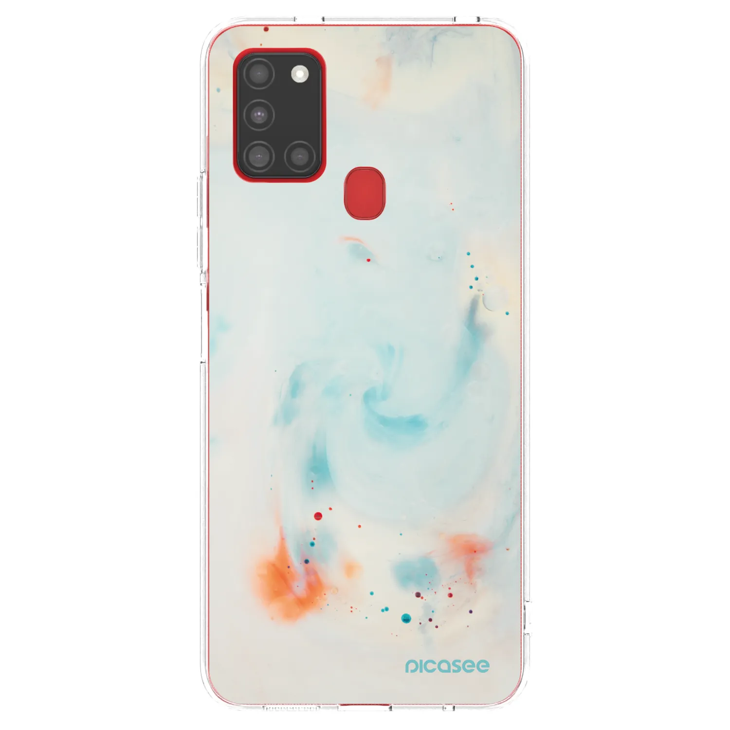 Picasee Samsung Galaxy A21s Hülle - Transparentes Silikon - Splash