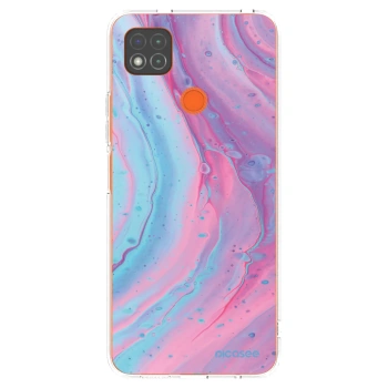 Picasee Xiaomi Redmi 9C Hülle - Transparentes Silikon - Pink liquid