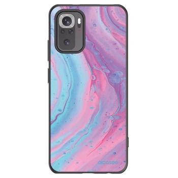 Picasee Xiaomi Redmi Note 10 Hülle - Schwarzes Silikon - Pink liquid
