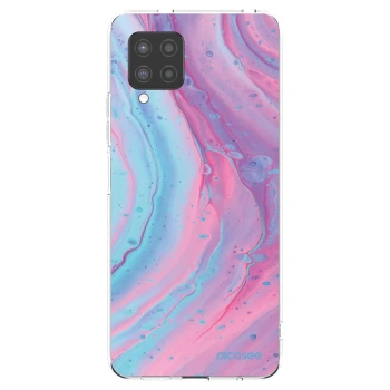 Picasee Samsung Galaxy A42 A426B Hülle - Transparentes Silikon - Pink liquid