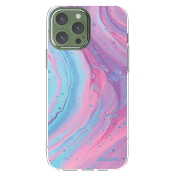 Picasee Apple iPhone 13 Pro Max Hülle - Transparentes Silikon - Pink liquid