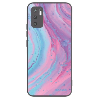 Picasee Xiaomi Redmi Note 10 5G Hülle - Schwarzes Silikon - Pink liquid