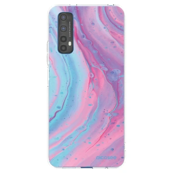 Picasee Realme 7 Hülle - Transparentes Silikon - Pink liquid