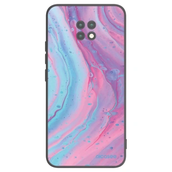 Picasee Xiaomi Redmi Note 9T Hülle - Schwarzes Silikon - Pink liquid