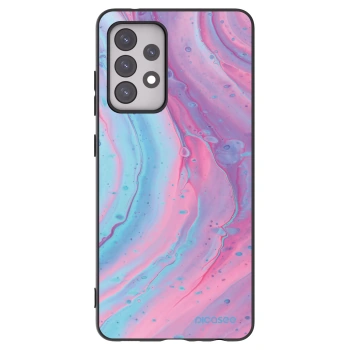 Picasee Samsung Galaxy A52s 5G A528B Hülle - Schwarzes Silikon - Pink liquid