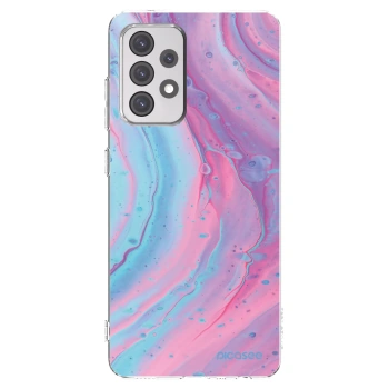 Picasee Samsung Galaxy A52s 5G A528B Hülle - Transparentes Silikon - Pink liquid