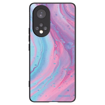 Picasee Honor 50 5G Hülle - Schwarzes Silikon - Pink liquid