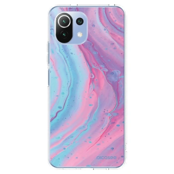 Picasee Xiaomi 11 Lite 5G NE Hülle - Transparentes Silikon - Pink liquid
