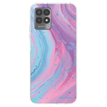 Picasee Realme 8i Hülle - Transparentes Silikon - Pink liquid
