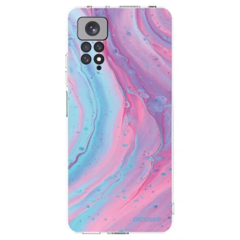 Picasee Xiaomi Redmi Note 11 Hülle - Transparentes Silikon - Pink liquid