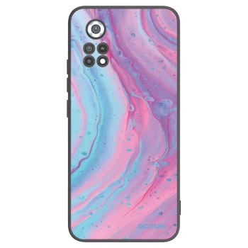 Picasee Xiaomi Poco X4 Pro 5G Hülle - Schwarzes Silikon - Pink liquid