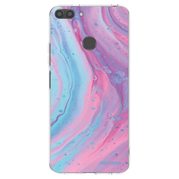 Picasee Huawei P Smart Hülle - Transparentes Silikon - Pink liquid