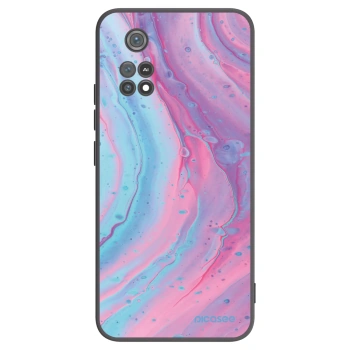 Picasee Xiaomi Poco M4 Pro Hülle - Schwarzes Silikon - Pink liquid