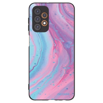 Picasee Samsung Galaxy A23 A236B 5G Hülle - Schwarzes Silikon - Pink liquid