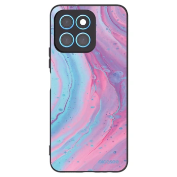 Picasee Honor X6 Hülle - Schwarzes Silikon - Pink liquid