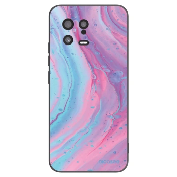 Picasee Xiaomi 13 Hülle - Schwarzes Silikon - Pink liquid