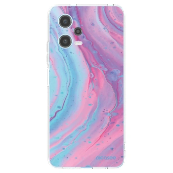 Picasee Xiaomi Redmi Note 12 5G Hülle - Transparentes Silikon - Pink liquid