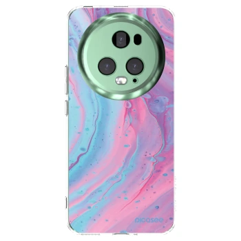 Picasee Honor Magic5 Pro Hülle - Transparentes Silikon - Pink liquid